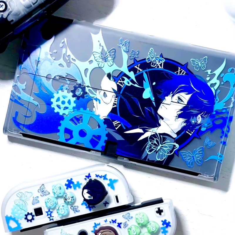 Nintendo Switch Case - Étui de protection rigide semi-transparent Makoto