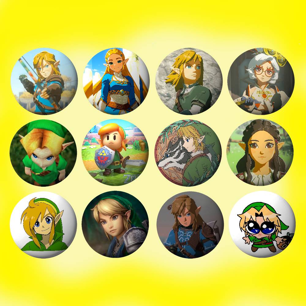 Gaming Console Zelda - Badges en fer blanc The Legend