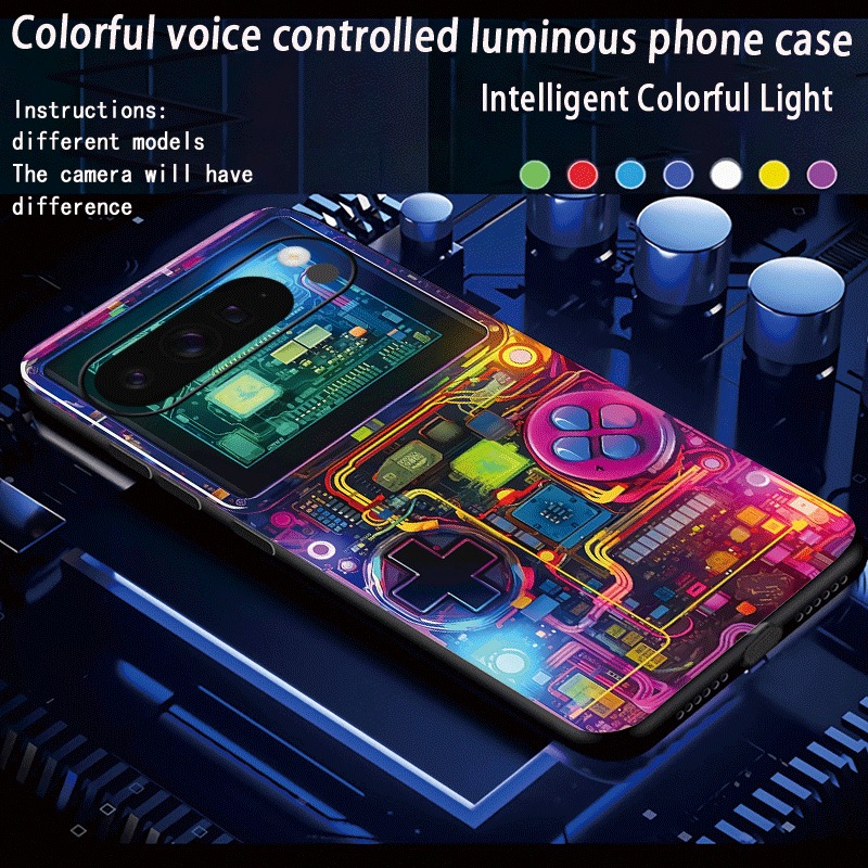 Gaming Console Google - Coque de téléphone LED rétro style
