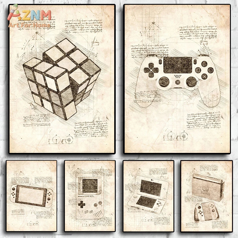AZNM Impressions sur toile mur - Gaming Console Cube avis et prix