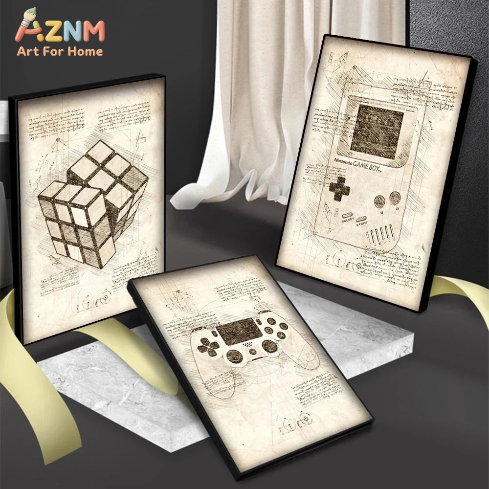 AZNM Impressions sur toile mur - Gaming Console Cube avis et prix