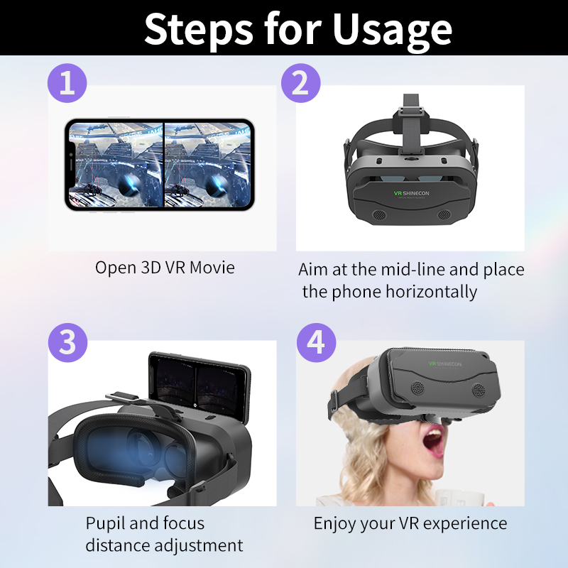 Lunettes VR 3D virtuelles à éc - Gaming Console Vr avis et prix